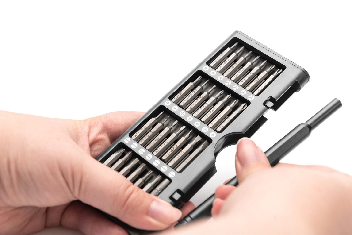 Digitus Set Cacciaviti per Meccanica di Precisione, 57 Pezzi - Acciaio al Cromo Vanadio, Ideale per Riparazioni di Smartphone, Tablet e Orologi