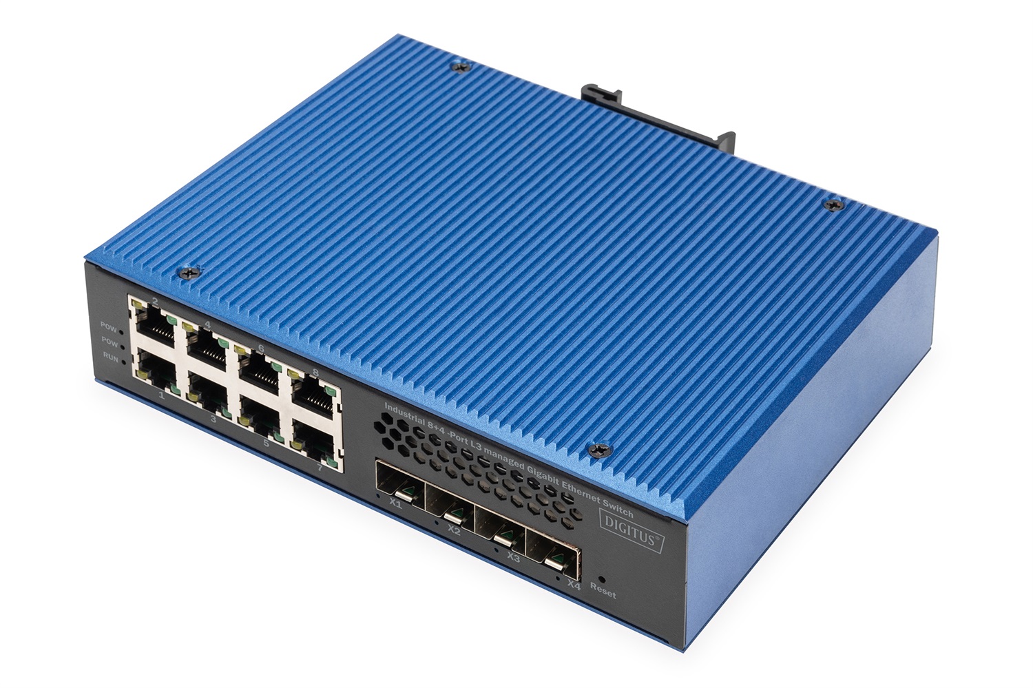 Digitus DN-651160 Switch di rete industriale Gestito L2/L3 Gigabit Ethernet con 8 porte RJ-45 e 4 porte uplink 10G