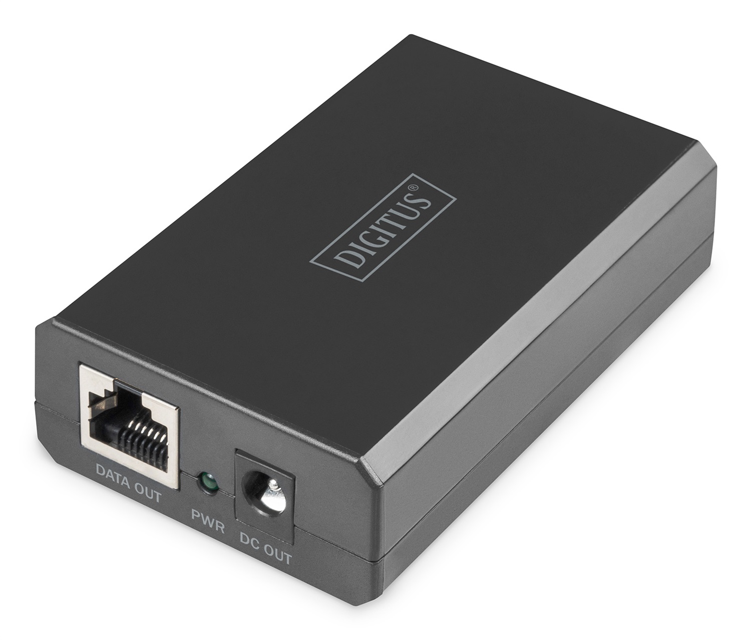DIGITUS Poe Splitter Gigabit Ethernet PoE - IEEE802.3at/bt - 51W - 10/100/1000 Mbps - Tensione di Uscita Selezionabile 12V/24V - Nero