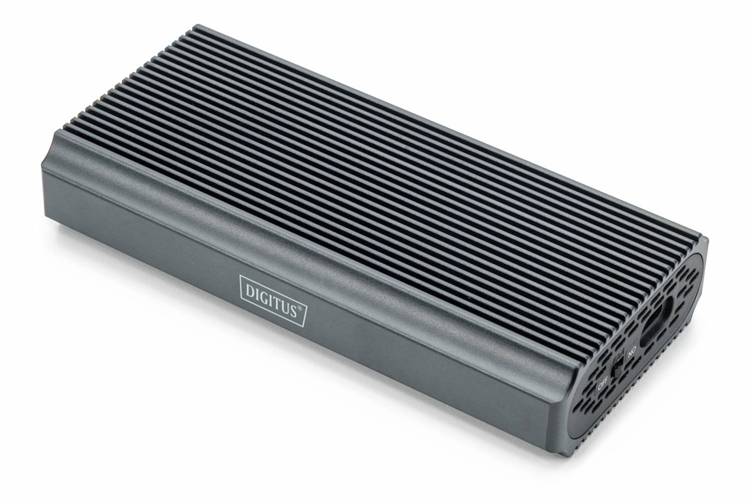DIGITUS DA-71158 Alloggiamento Esterno M.2 USB 4.0 - Supporta SSD NVMe fino a 8 TB - Velocità di Trasferimento fino a 40 Gbit/s - Formati 2230/2242/2260/2280 - Senza Attrezzi - Alluminio Grigio