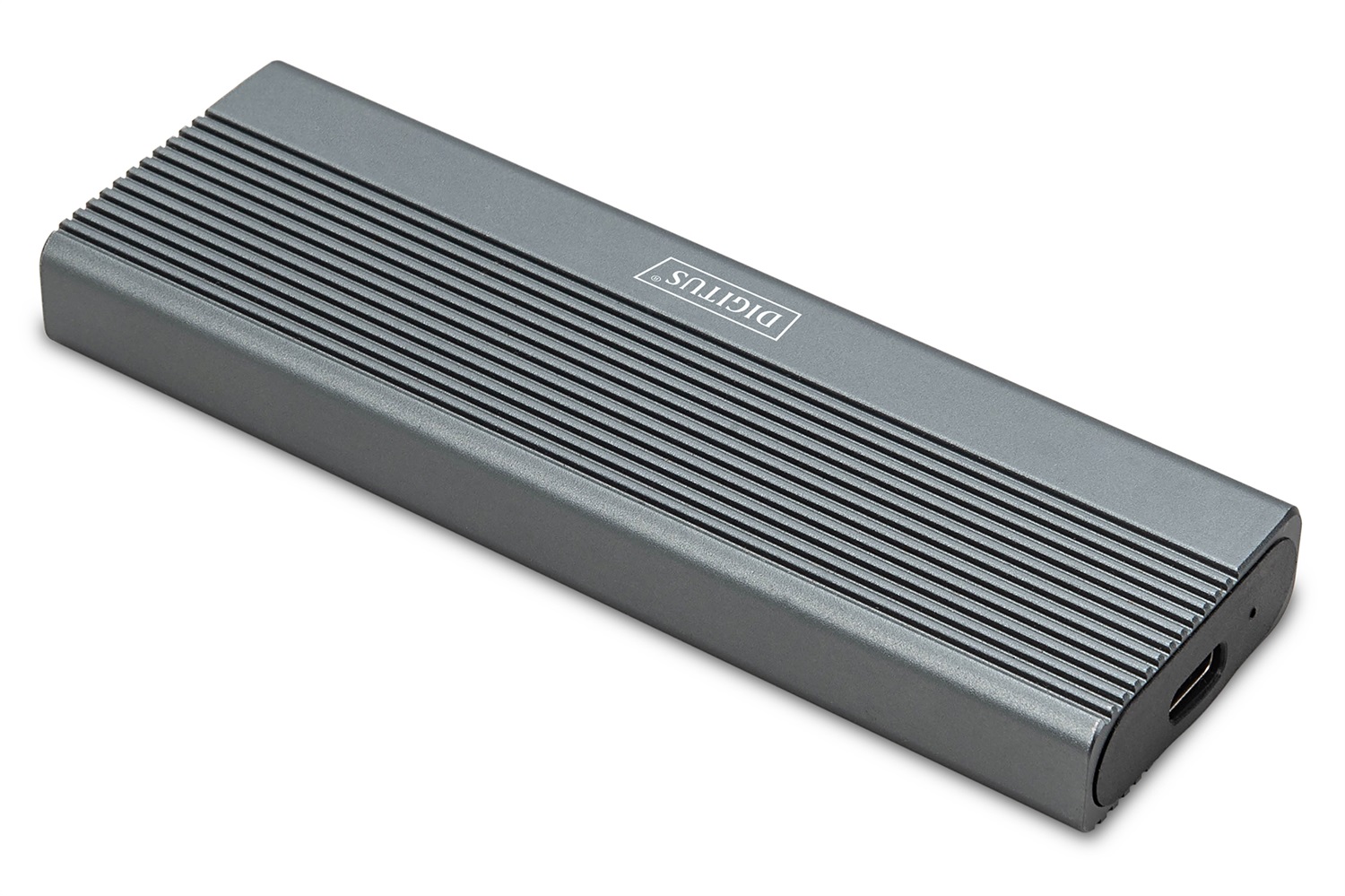 Digitus DA-71154 Contenitore Esterno M.2 USB 3.1 Gen2 Type-C per SSD SATA fino a 8 TB - Alloggiamento in Alluminio Grigio