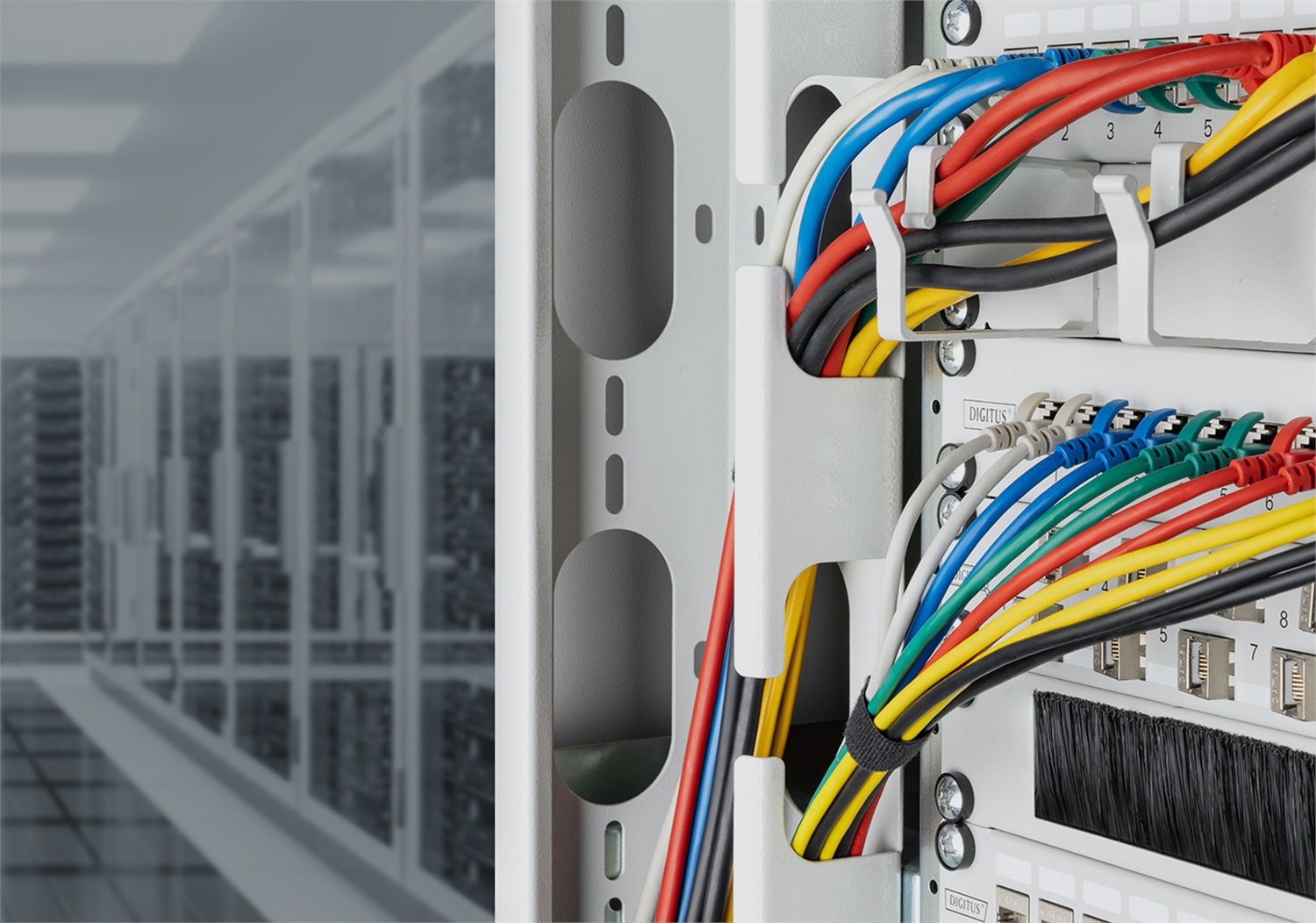 DIGITUS Cavo LAN Cat 6A Sottile 0,3 m - 10 Gbit/s, RJ45, F/FTP, PoE , Compatibile Cat-7, Cat-6, Cat-5e - Grigio