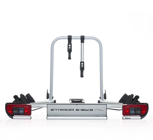 ATERA Portabici da Gancio Traino Strada E-Bike XL - Trasporto per 2 Biciclette Normali ed Elettriche