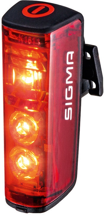 SIGMA SPORT Blaze - Fanale posteriore LED per bicicletta, alimentazione a batteria, omologazione StVZO, con luce stop in frenata e sensore di luminosità, visibilità fino a 500 metri, colore nero