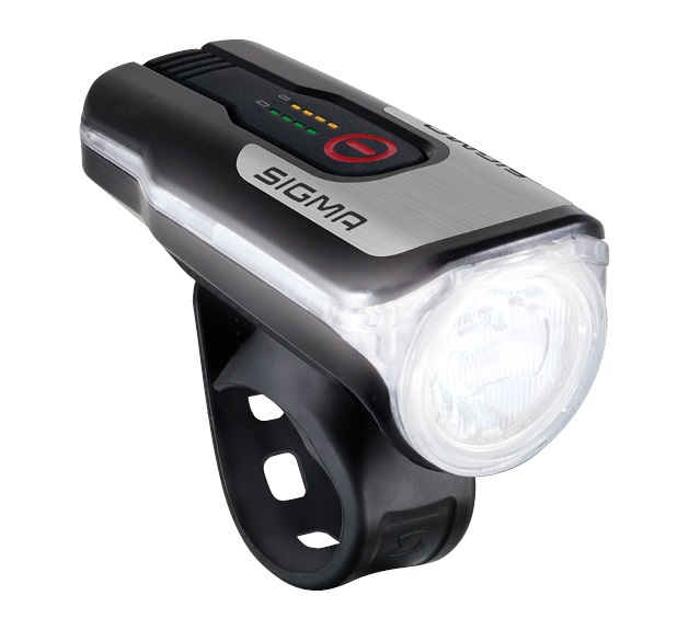 SIGMA Aura 80 - Fanale anteriore per bicicletta LED ricaricabile, 80 LUX, 90 metri di portata, 4 modalità di illuminazione, omologato StVZO