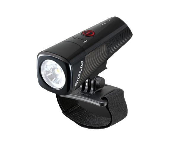 Sigma Sport Buster 800 HL - Fanale LED per casco, 800 lumen, 5 modalità di attivazione, fissaggio sicuro, colore nero