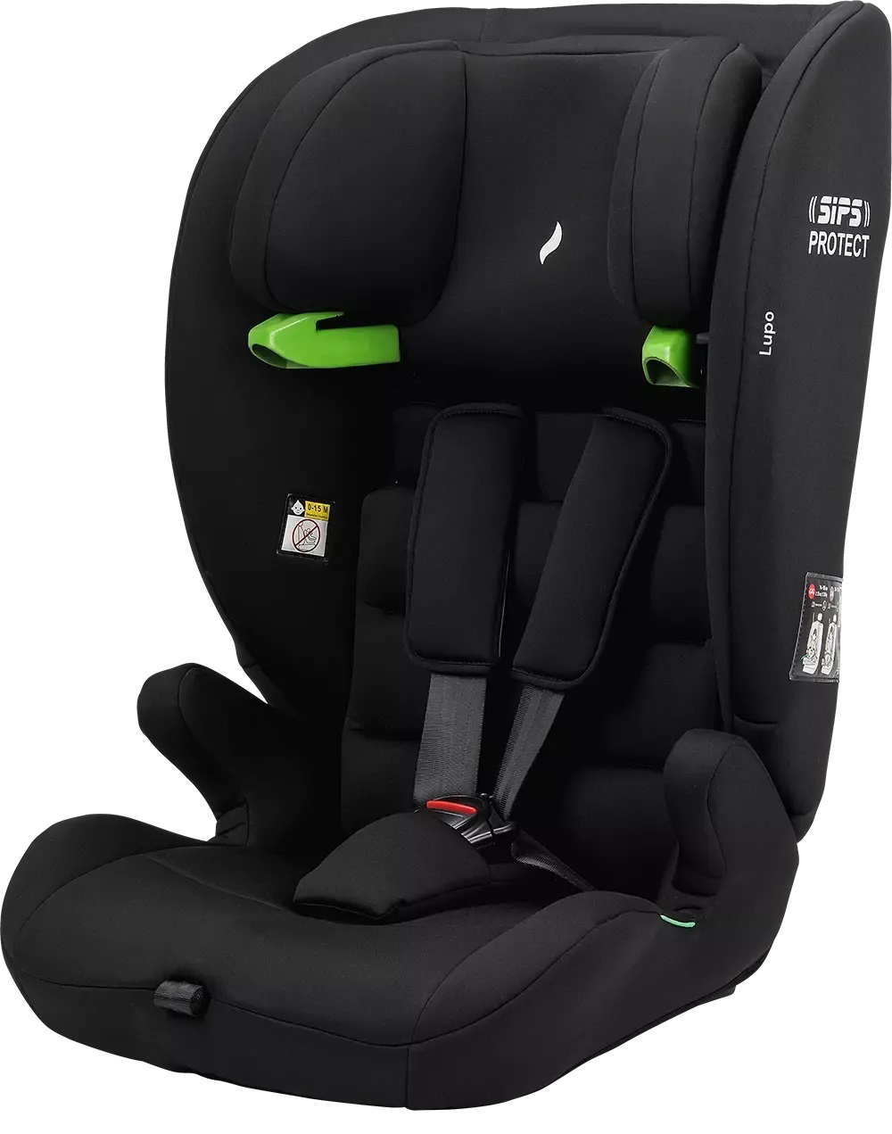 Osann Lupo Seggiolino Auto i-Size Nero per Bambini da 76 a 150 cm con Cinture a 5 Punti