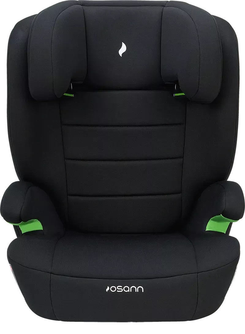 OSANN Musca Isofix Seggiolino Auto 100-150 cm Nero - Ergonomico, con Braccioli e Poggiatesta Regolabile