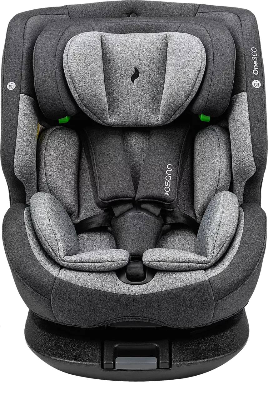 Osann One360 Seggiolino Auto Girevole 360° Isofix 0-36 Kg per Bambini 40-150 cm - Universe Grey