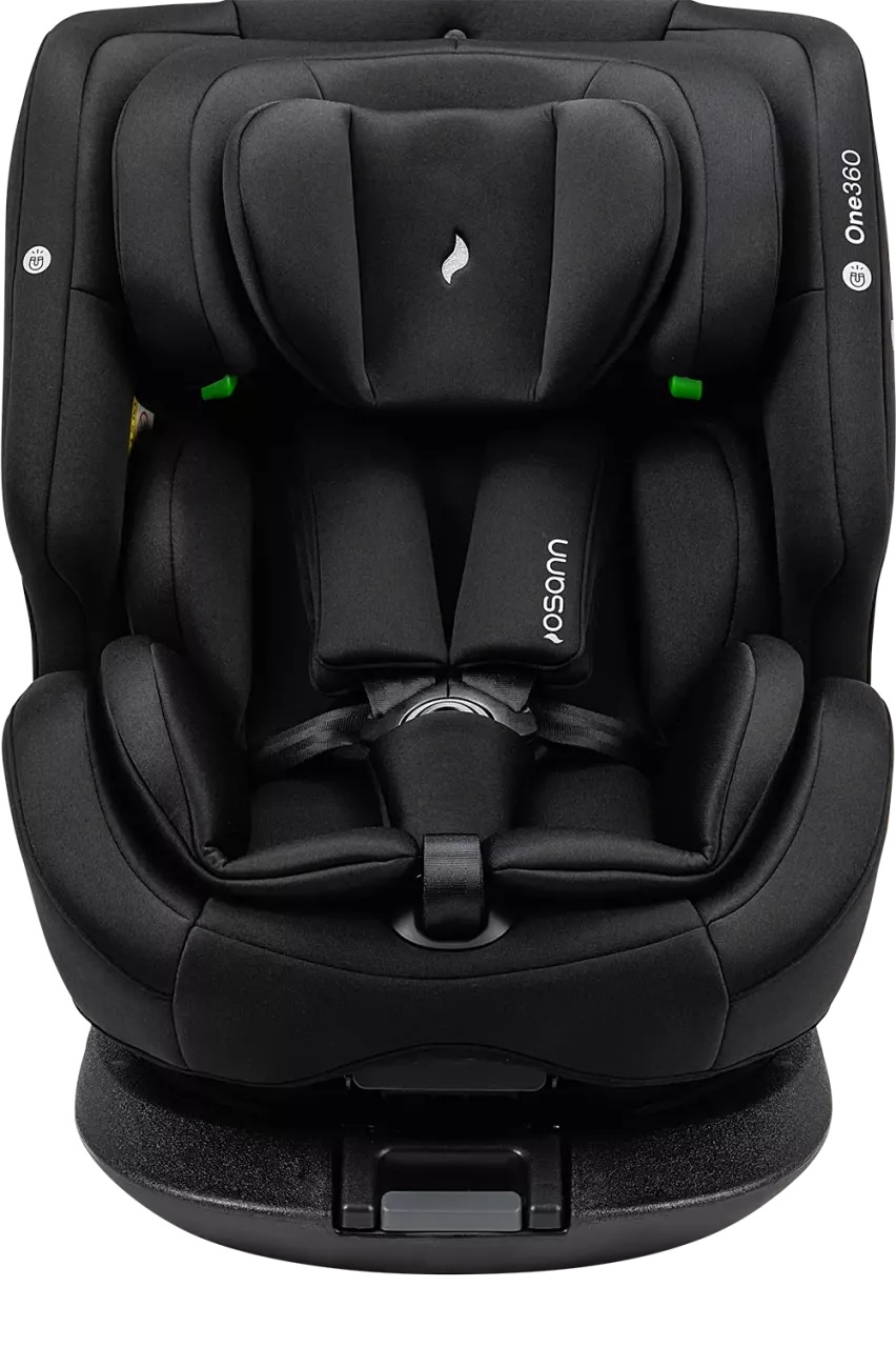 Osann One360 Seggiolino Auto Girevole a 360° Isofix All Black - Gruppo 0 /1/2/3, 40-150 cm, Da 0 a 12 Anni