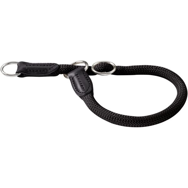 Hunter Collare Freestyle Nero per Cani - Regolabile fino a 55 cm, in Poliammide Resistente e Morbido