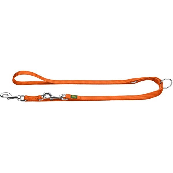 HUNTER Guinzaglio Regolabile per Cani in Nylon Arancione (25-200 cm) - Comodo e Resistente