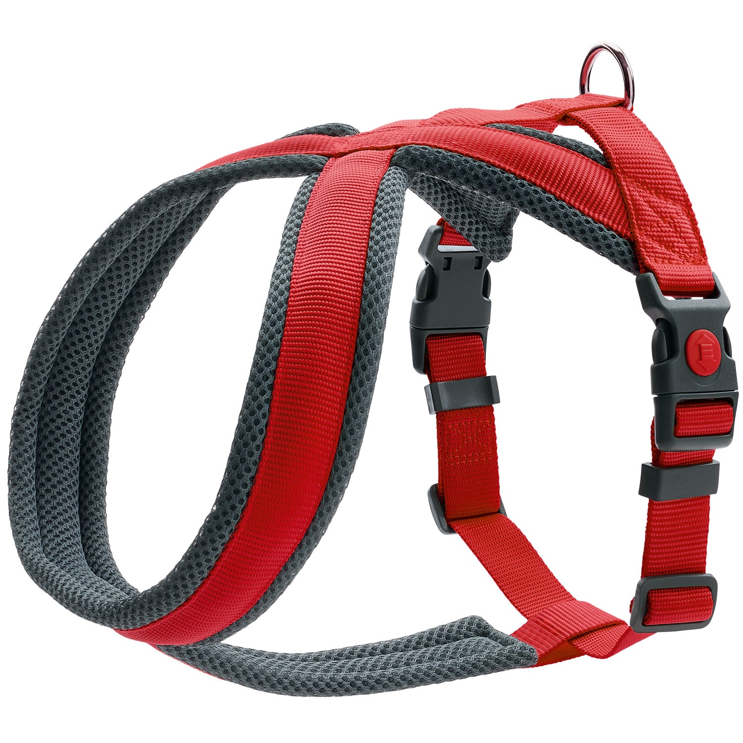 Hunter London Comfort Pettorina per Cani Rossa in Poliestere Antistrappo con Imbottitura Morbida - Taglia L (68-91 cm)