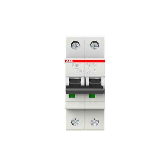 ABB S202-D32 Interruttore Automatico Miniaturizzato 6KA 2P Bipolare 32A