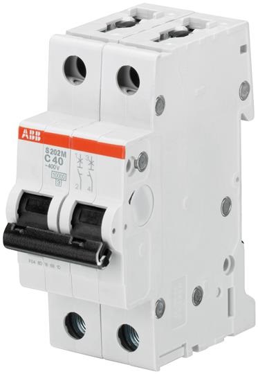 ABB S202M-C20 Interruttore Automatico 2P 20A 10KA - Magnetotermico Miniaturizzato