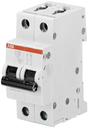 ABB S202 C63 Interruttore Automatico 6KA 2P - Magnetotermico Bipolare 63A
