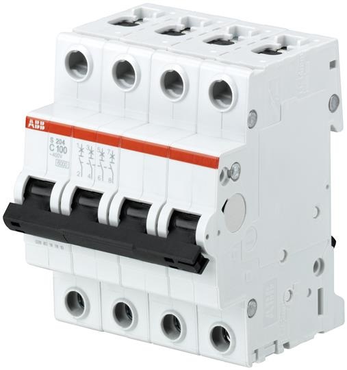 ABB S204-C100 Interruttore Automatico 100A 4P 6KA Curva C