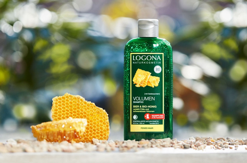 Logona Shampoo Naturale per Capelli Fini e Sensibili con Birra e Miele Biologico - 500 ml
