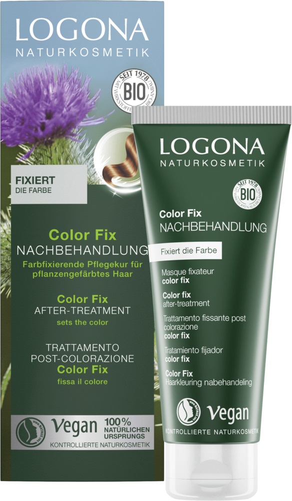 Logona Color Fix Trattamento Post Colorazione per Capelli - 100 ml, Fissaggio e Nutriente con Bardana e Frumento, Vegan e Biologico