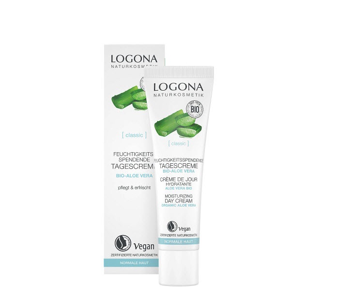 Logona Crema da Giorno Idratante con Aloe Vera Biologica - 30 ml, Formula Leggera e Vegana