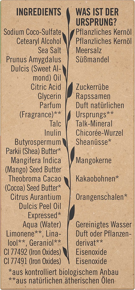 SANTE Naturkosmetik Sapone Solido Doccia Happiness 80 g - Formula Vegana con Arancio e Mango Biologici