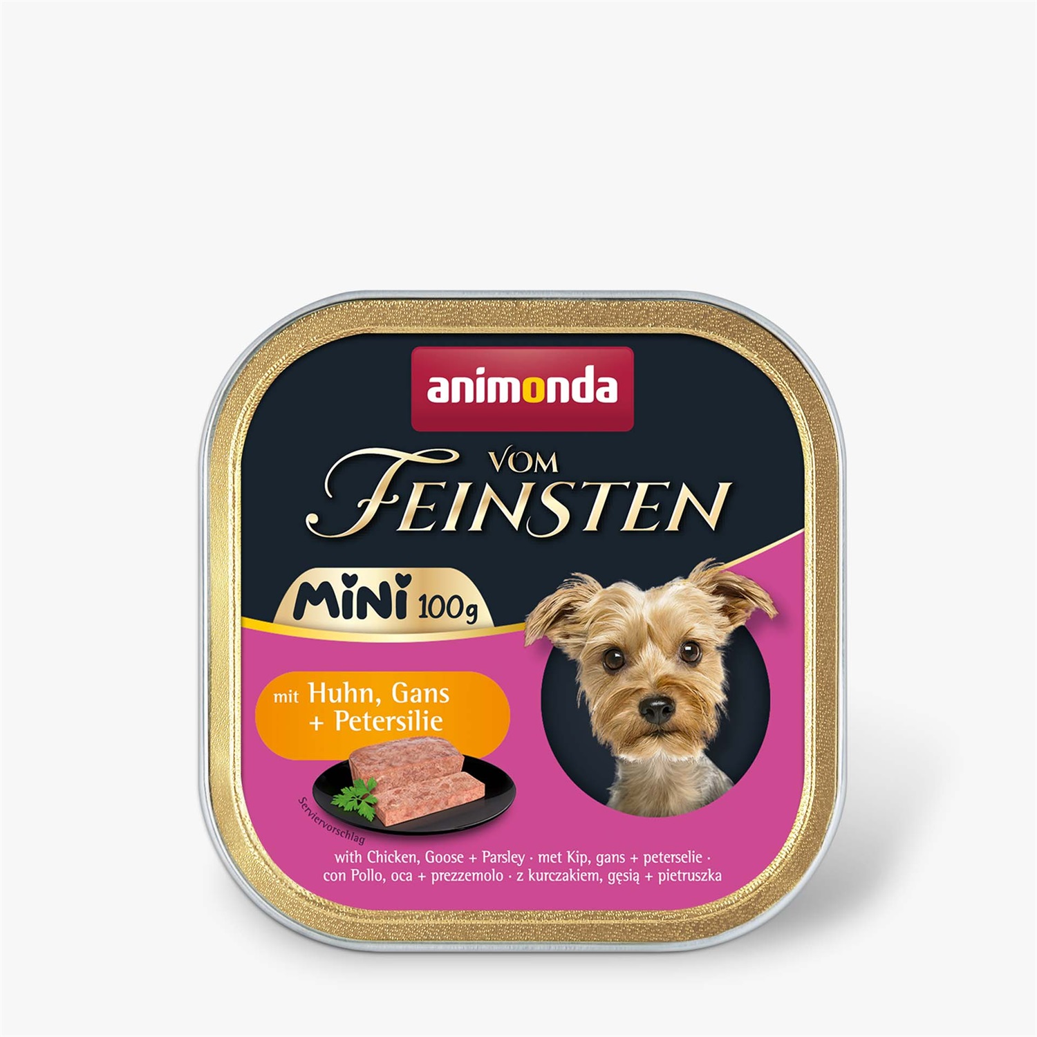 animonda Vom Feinsten Mini Adult Cibo Umido per Cani 100 g - Pollo, Oca, Prezzemolo, Ricco di Carne e Vitamina D3
