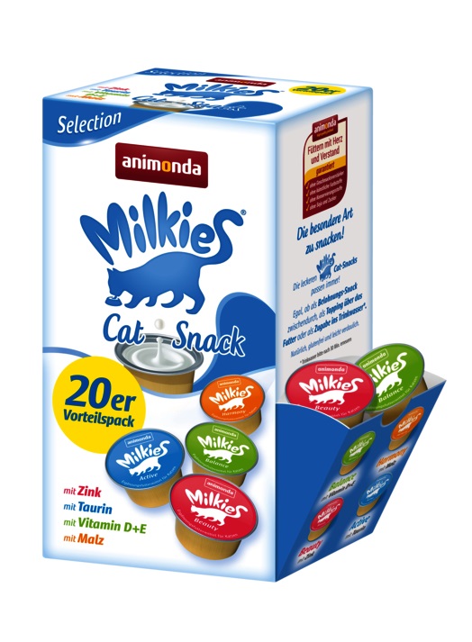 Animonda Milkies Pacco Misto Selection Snack per Gatto - 40 x 15 g Mix 1: Beauty, Active, Balance Harmony