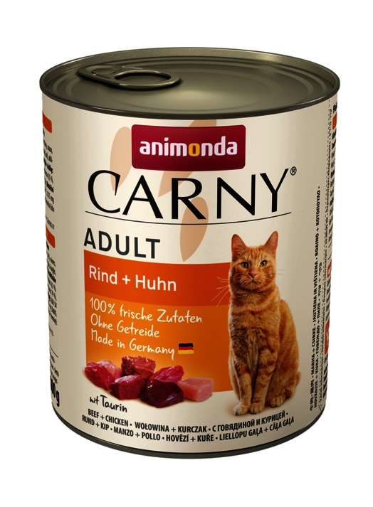 Animonda Carny Adult Cibo Umido per Gatti Manzo e Pollo - Lattina da 800 g