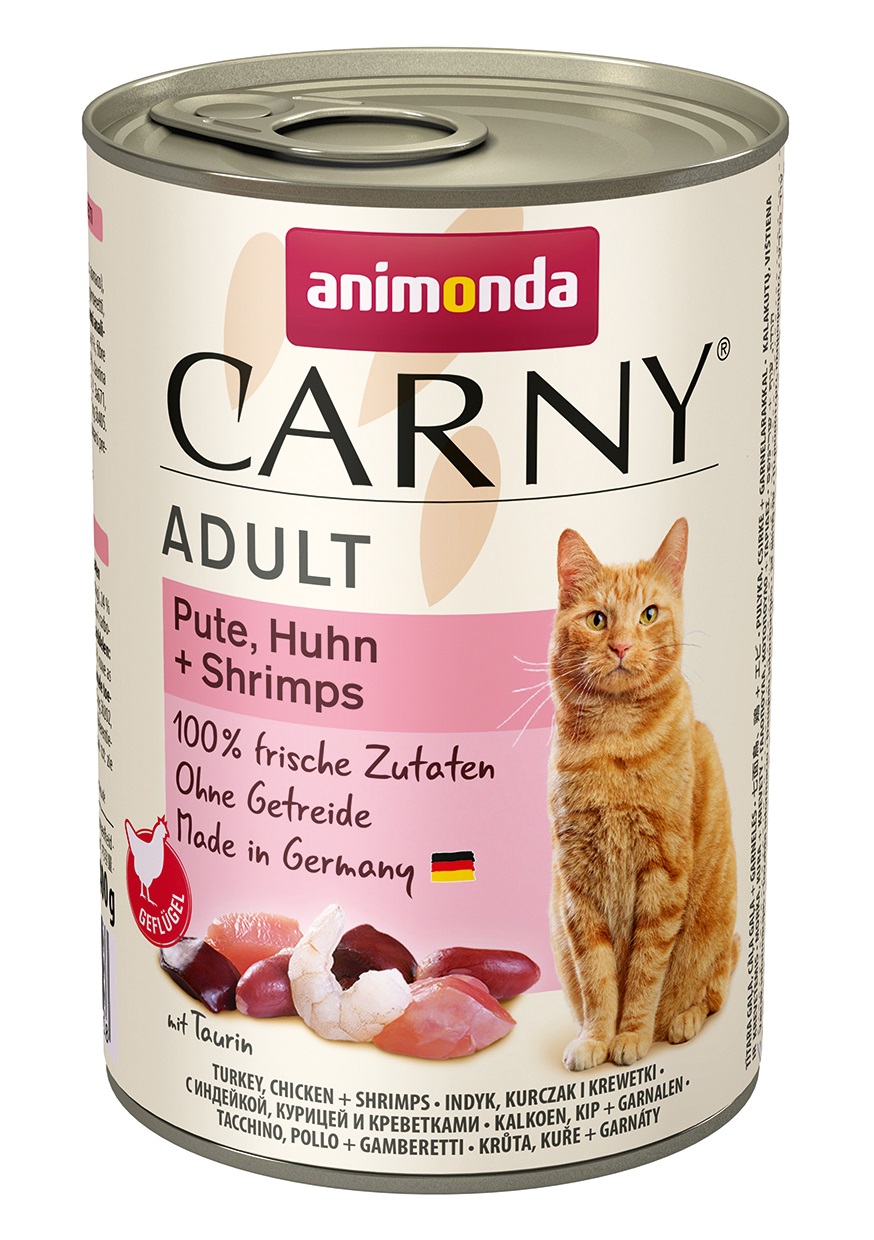 Animonda Carny Adult Cibo Umido per Gatti - Tacchino, Pollo & Gamberetti - 400 g