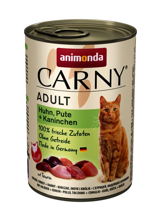 Animonda Carny Adult Umido per Gatto - Pollo, Tacchino e Coniglio 400 g