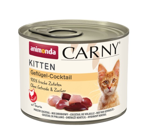Animonda Carny Kitten Cibo Umido per Gattini - Cocktail di Pollame 12 x 200 g