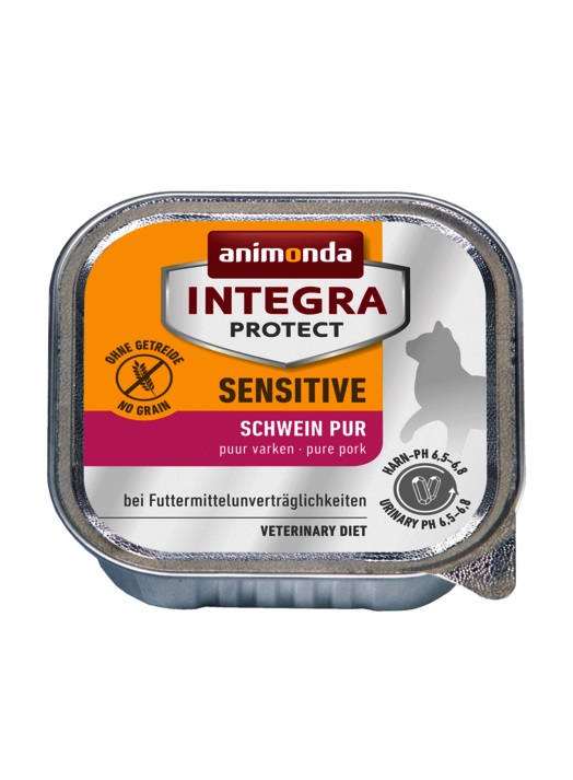 Animonda Integra Protect Sensitive Cibo Umido per Gatti con Carne di Maiale - 100 g - Dietetico e Senza Glutine per Intolleranze Alimentari