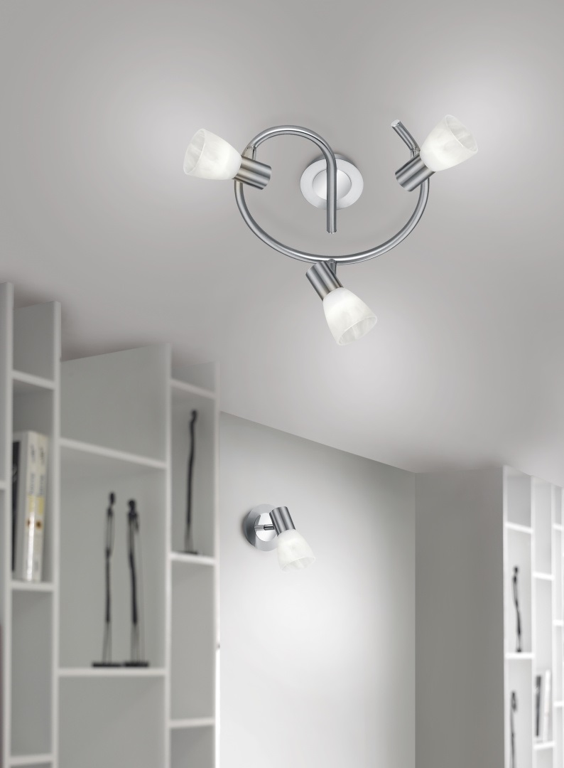 Trio Leuchten Levisto Faretto LED 6 W Nichel 14.5 cm - Illuminazione per Interni, Design Moderno