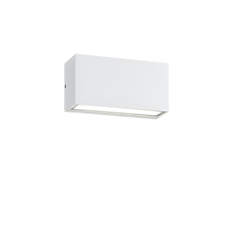 Trio Leuchten Trent - Lampada da parete per esterni LED 10W, Bianco Opaco, in Alluminio, Emissione Luminosa su Entrambi i Lati