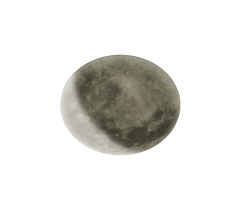 Trio Leuchten Lampada da Soffitto LED 22 W Bianco Ø 40 cm con Motivo a Luna, 3000K, 2000 Lumen