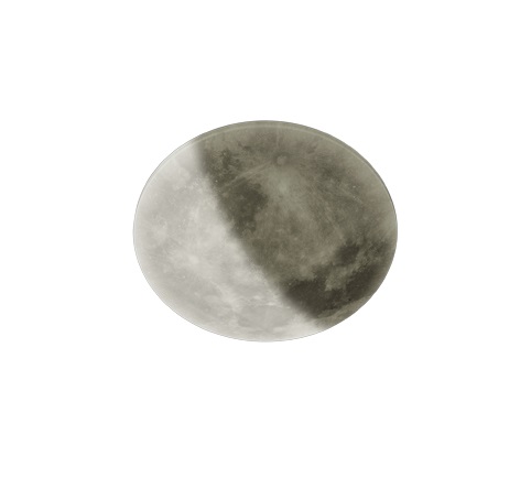 Trio Leuchten Lampada da Soffitto LED 22 W Bianco Ø 40 cm con Motivo a Luna, 3000K, 2000 Lumen