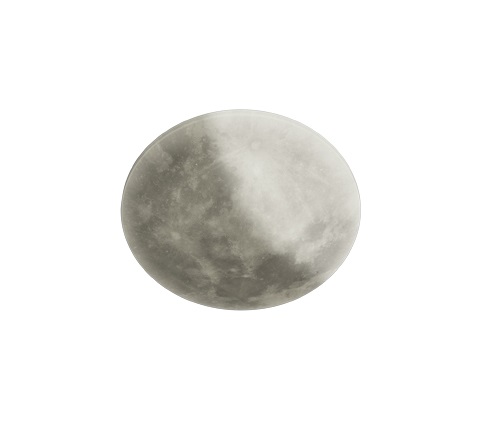Trio Leuchten Lampada da Soffitto LED 22 W Bianco Ø 40 cm con Motivo a Luna, 3000K, 2000 Lumen