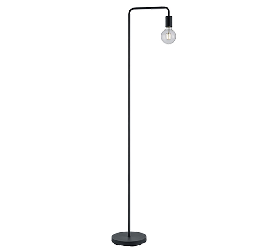 Trio Leuchten Diallo 408000132 - Lampada a stelo in metallo nero opaco H. 149 cm, 1 attacco E27 (lampadina non inclusa)