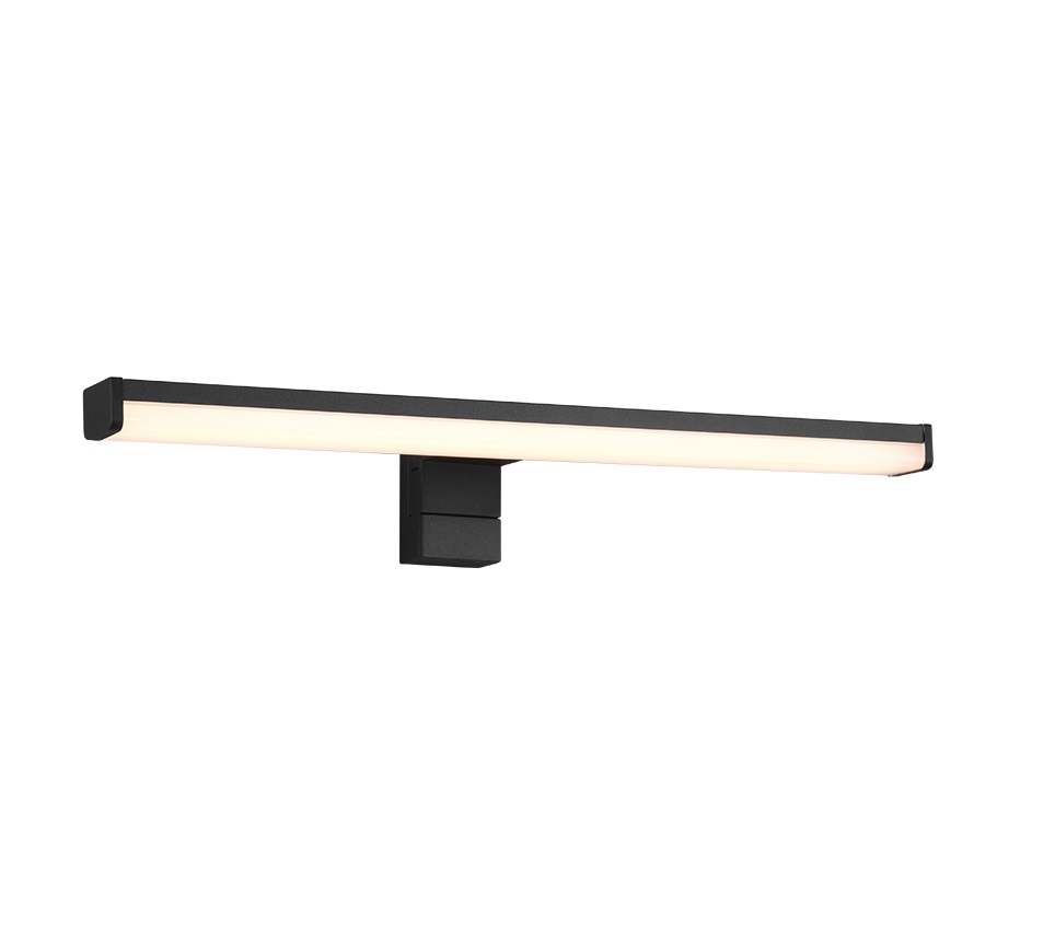 Trio Leuchten Lino H2O Applique LED Nero 40cm - Design Moderno per Bagno, Fissaggio a Parete o Specchio, Classe di Protezione IP44
