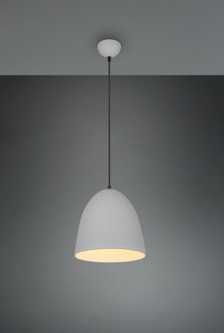 Trio Lighting Sospensione Tilda in Metallo Grigio Ø25cm E27 40W Regolabile in Altezza