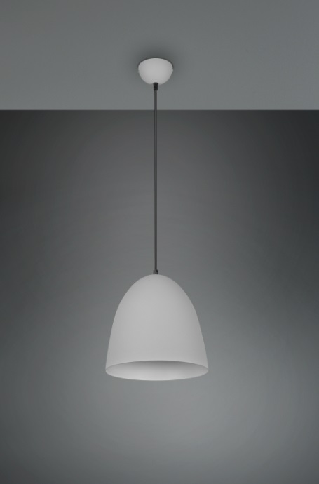 Trio Lighting Sospensione Tilda in Metallo Grigio Ø25cm E27 40W Regolabile in Altezza