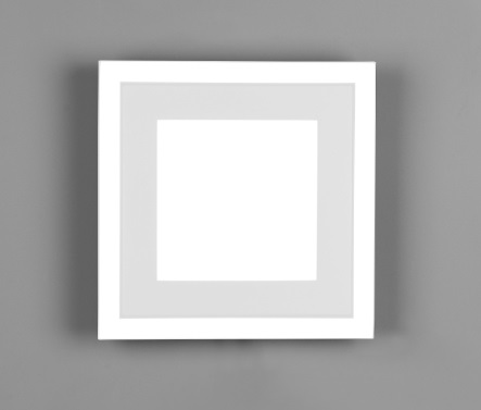TRIO R67212031 Plafoniera LED 10W 4000K con Interruttori Separati - Design Quadrato in Plastica Bianca Opaca