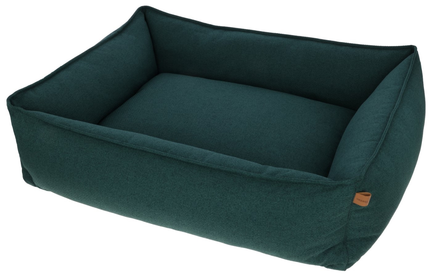 Kerbl Letto Accogliente Oliver per Cani - Tessuto Robusto, Rivestimento Lavabile, Antiscivolo, Design Moderno, Verde Inglese, 110 x 85 x 26 cm