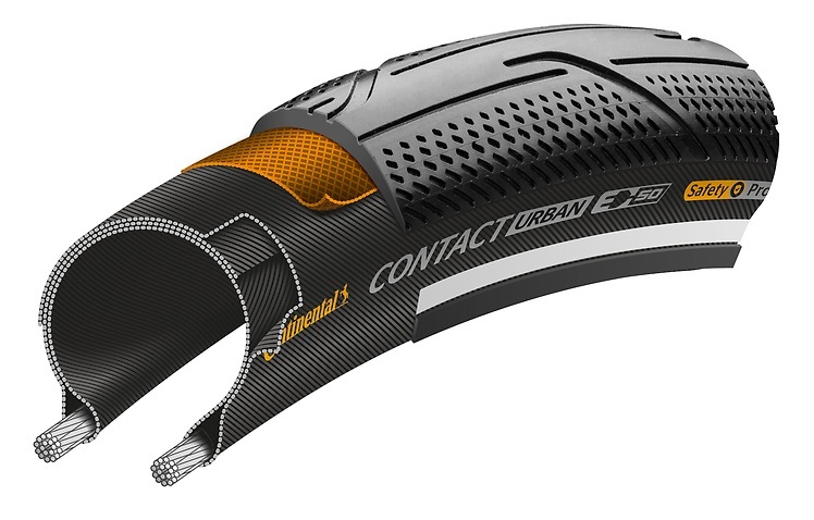 Continental Contact Urban Pneumatico Tubeless 28 x 2,00 pollici Nero/Reflex per Città e Trekking