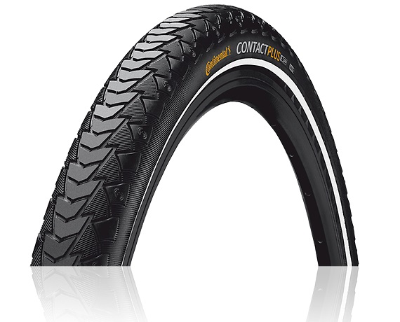 Continental Contact Plus 26 x 1.75 Copertone Gravel Nero/Reflex - Affidabile, Durevole e Facile da Montare