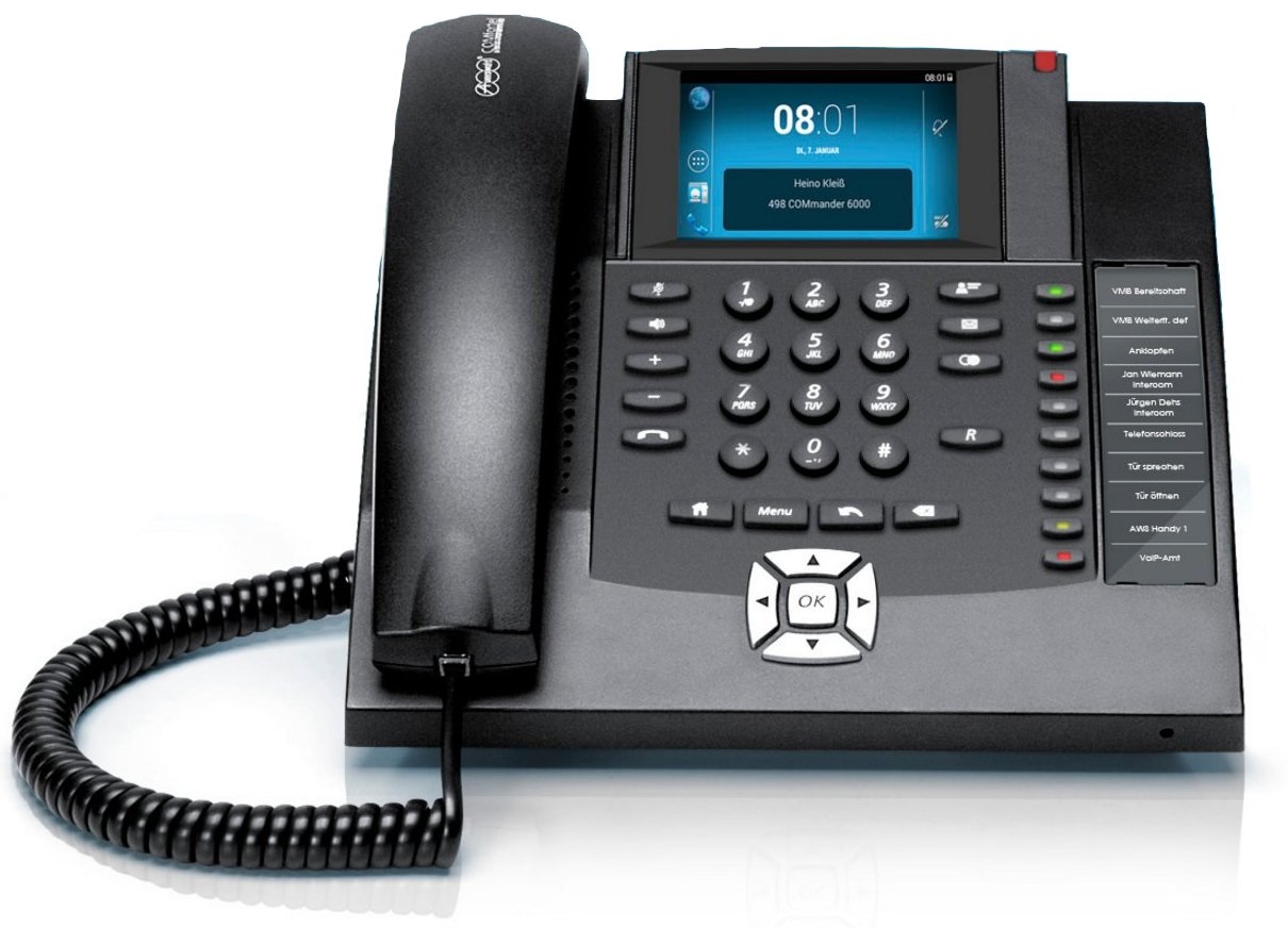 Auerswald COMfortel 1400 IP Telefono VoIP Nero con Display Touchscreen 3.5