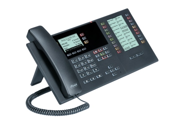 Auerswald COMfortel D-210 Telefono IP Nero 3 linee LCD VoIP Vivavoce con Collegamento Cuffie e Possibilità di Espansione