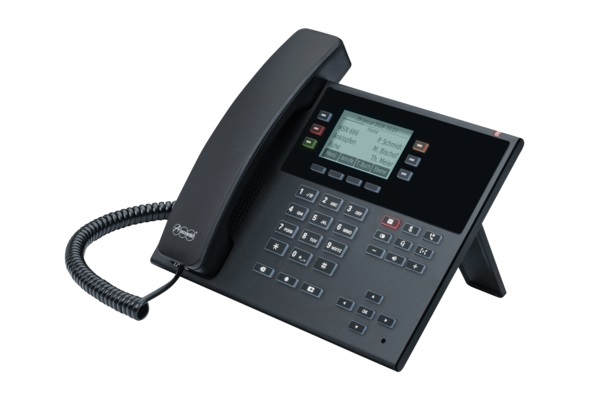 Auerswald COMfortel D-210 Telefono IP Nero 3 linee LCD VoIP Vivavoce con Collegamento Cuffie e Possibilità di Espansione