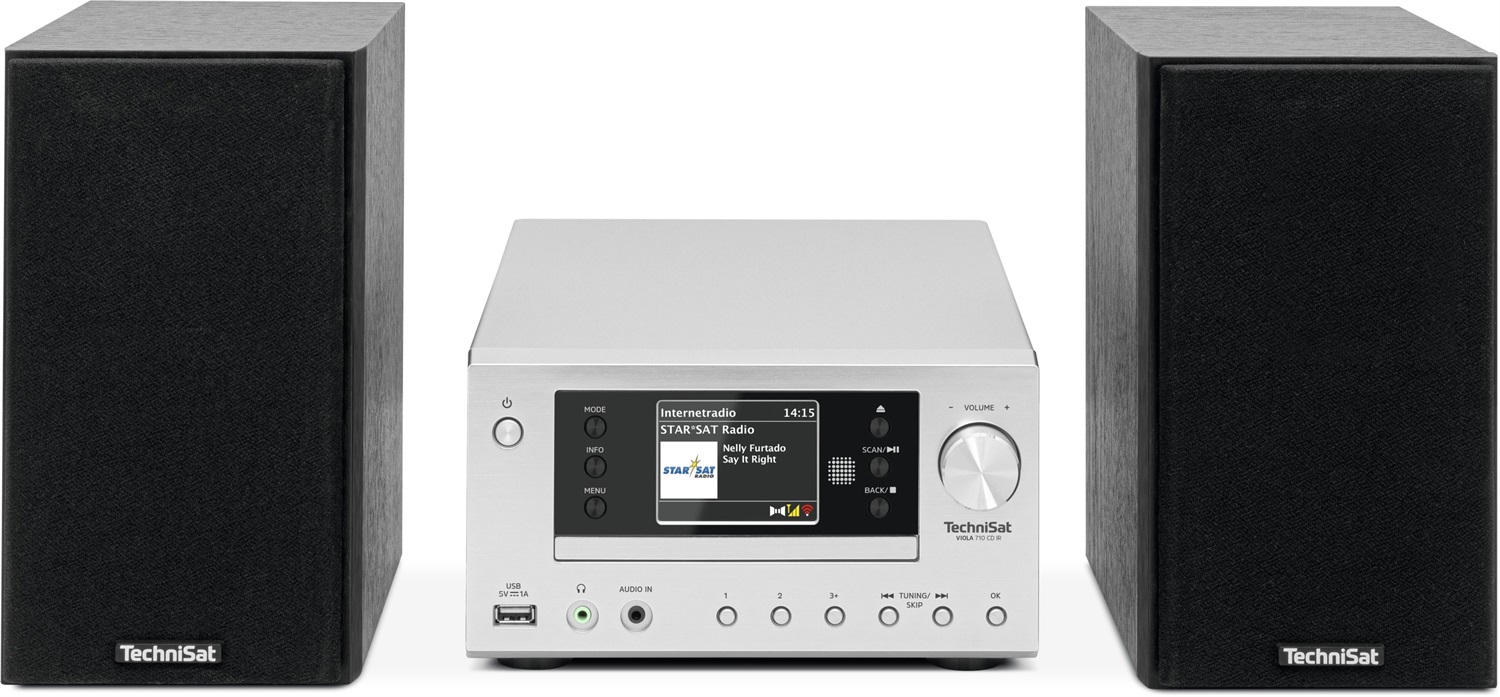 TechniSat VIOLA 710 CD IR - Impianto Hi-Fi compatto con radio Internet, DAB , lettore CD e Bluetooth