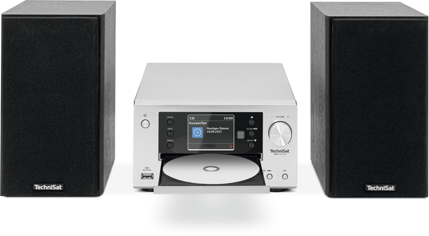 TechniSat VIOLA 710 CD IR - Impianto Hi-Fi compatto con radio Internet, DAB , lettore CD e Bluetooth